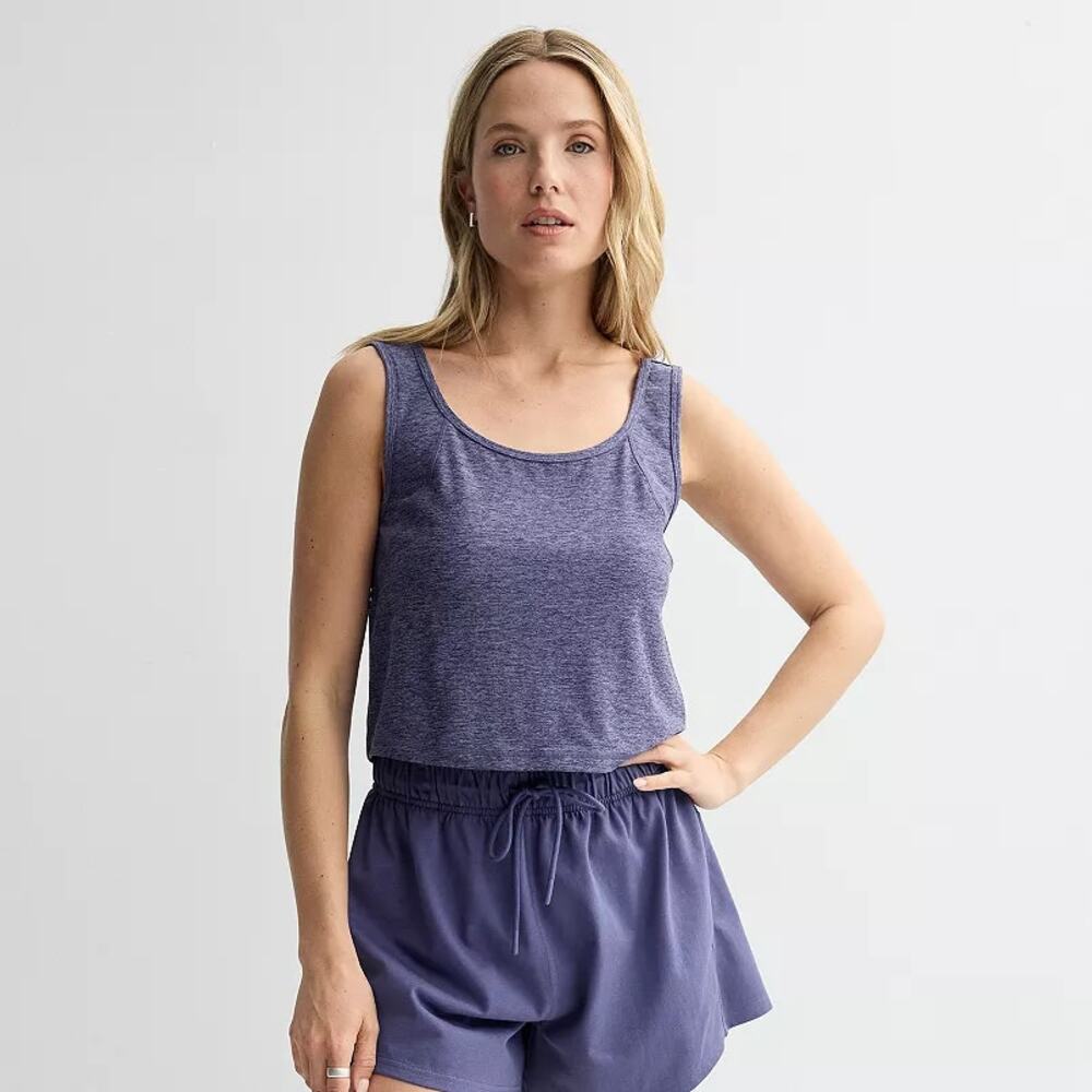 New NWT FLX Kurtis Blue Wander Easy Sleeveless Tank Top Women's Size Small